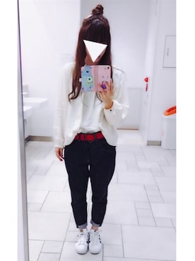 「ハートベルト」｜airi⍢⃝さん（レディース・160cm）の夏コーディネート