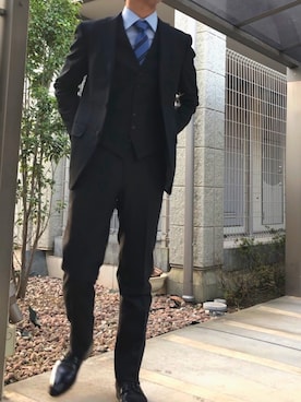 「ENZO BONAFE（エンツォボナフェ）のアイテム」を使った、ヒロシゲさん（メンズ・173cm）の冬コーディネート