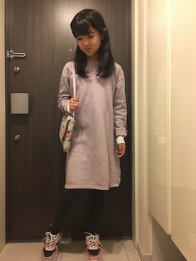 「fafa（フェフェ）のアイテム」を使った、rin☺︎momoさん（キッズ・144cm）の冬コーディネート