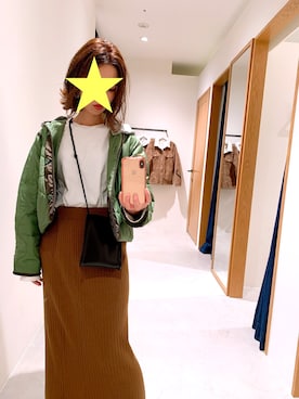 「RED CHOP WORKS（レッドチョップワークス）のアイテム（ジャケット/アウター）」を使った、Lieさん（レディース・152cm）の秋コーディネート
