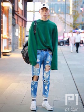 「C/MEO COLLECTIVE（カメオコレクティブ）のアイテム」を使った、Shawn.Lさん（メンズ・173cm）の春コーディネート
