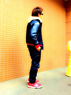 「HEAD PORTER（ヘッドポーター）のアイテム（ジャケット/アウター）」を使った、たくさん（メンズ・163cm）の冬コーディネート
