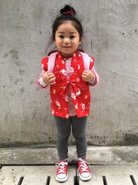 YuiYui MaMaさん（キッズ・90cm）の冬コーディネート