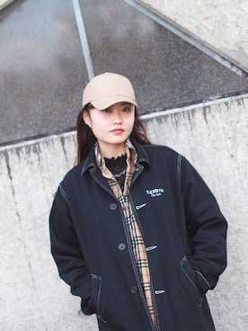 「Supreme （シュプリーム）のアイテム（デニムジャケット）」を使った、❁あむたん❁さん（レディース・161cm）の春コーディネート