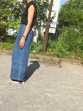 「haco!（ハコ）のアイテム（アナログ腕時計）」を使った、white さん（レディース・153cm）の夏コーディネート