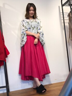 「RANDA（ランダ）のアイテム（スカート）」を使った、kokuboさん（レディース・161cm）の春コーディネート