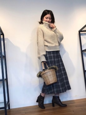 「RANDA（ランダ）のアイテム（バッグ）」を使った、kokuboさん（レディース・161cm）の秋コーディネート