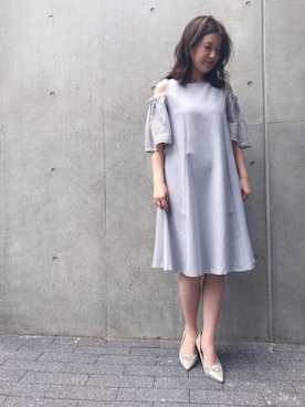 「RANDA（ランダ）のビジューポインテッドトゥパンプス（パンプス）」を使った、kokuboさん（レディース・161cm）の春コーディネート