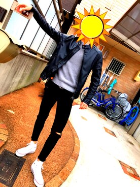 「H&M（エイチ・アンド・エム）のアイテム（ニット/セーター）」を使った、樹っつん🏄さん（メンズ・175cm）の春コーディネート