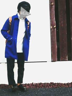 「TOPMAN（トップマン）のアイテム（スラックス）」を使った、しゅんしゅん丸さん（メンズ・165cm）の冬コーディネート
