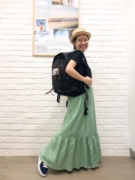 「CAL．Berries（カルベリーズ）のアイテム」を使った、フタバさん（レディース・151cm）の夏コーディネート