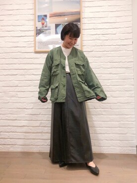 「ROTHCO（ロスコ）のアイテム（その他アウター）」を使った、フタバさん（レディース・151cm）の冬コーディネート