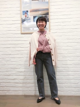 「Moname（モナーム）のアイテム（パンツ）」を使った、フタバさん（レディース・151cm）の冬コーディネート