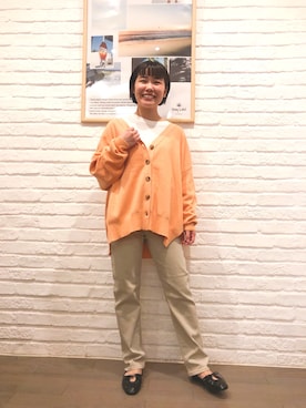 「Moname（モナーム）のアイテム（パンツ）」を使った、フタバさん（レディース・151cm）の春コーディネート