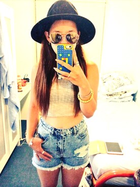 「cotton on（コットンオン）のアイテム（帽子）」を使った、To2さん（レディース・152cm）の冬コーディネート