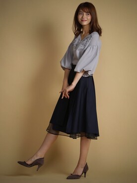 裾オーガンジースカート◇を使った人気ファッションコーディネート - WEAR