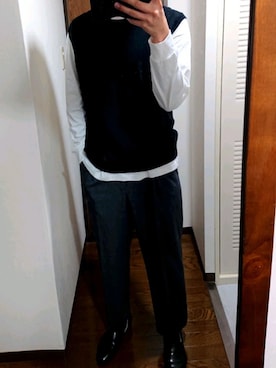 「エアリズム」｜ひろさん（メンズ・181cm）の春コーディネート