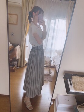 「OZOC（オゾック）のアイテム（アクセサリー）」を使った、SHIHOさん（レディース・165cm）の夏コーディネート
