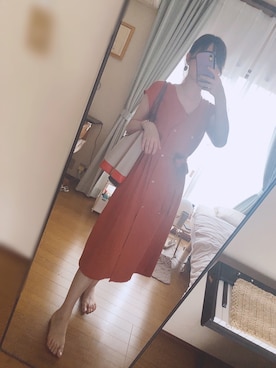 「BEAMS（ビームス）のアイテム（ワンピース）」を使った、SHIHOさん（レディース・165cm）の夏コーディネート