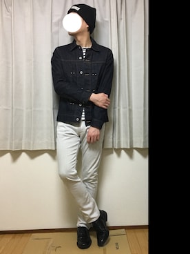 「TOY PLANE（トイプレーン）のアイテム（デニムジャケット）」を使った、オン・ザ・マイクさん（メンズ・178cm）の春コーディネート