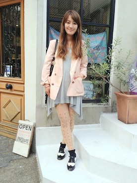 「LANI（ラニ）のアイテム」を使った、丸山理奈さん（レディース・163cm）の春コーディネート