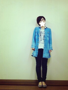 「Lee（リー）のアイテム（その他パンツ）」を使った、aoiさん（レディース・157cm）の秋コーディネート