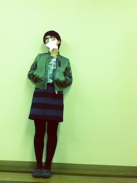 「URBAN RESEARCH ROSSO WOMEN（アーバンリサーチ　ロッソ）のアイテム（ブルゾン）」を使った、aoiさん（レディース・157cm）の秋コーディネート