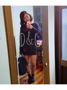 「DOLCE&GABBANA（ドルチェアンドガッバーナ）のアイテム（ワンピース/ドレス）」を使った、YURIさん（レディース・159cm）の秋コーディネート