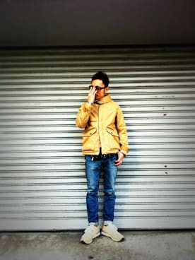 「WHITE LINE（ホワイトライン）のアイテム（ジャケット/アウター）」を使った、ICONSさん（メンズ・168cm）の秋コーディネート