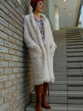 「hippiness（ヒッピネス）のアイテム（ノーカラージャケット）」を使った、chaosbohemiaさん（レディース・165cm）の秋コーディネート