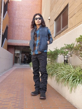 「M（エム）のアイテム（ジャケット/アウター）」を使った、BlackiesSTAFFさん（メンズ・170cm）の秋コーディネート