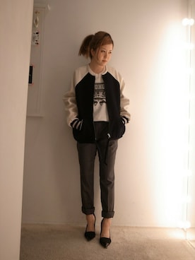 「ISABEL MARANT（イザベルマラン）のアイテム（ジャケット/アウター）」を使った、FLONT STAFF さん（レディース・150cm）の秋コーディネート