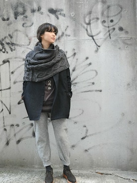 「DIEPPA RESTREPO（ディエッパ レストレポ）のアイテム（シューズ）」を使った、culdeparisさん（レディース・160cm）の冬コーディネート