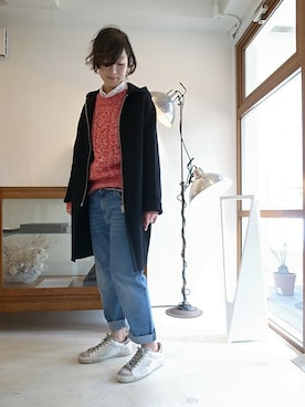 「ACNE（アクネ）のアイテム（ジャケット/アウター）」を使った、MOGGIE CO-OP STAFFさん（レディース・161cm）の夏コーディネート