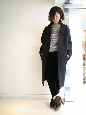 「ISABEL MARANT（イザベルマラン）のアイテム（ダッフルコート）」を使った、MOGGIE CO-OP STAFFさん（レディース・161cm）の秋コーディネート