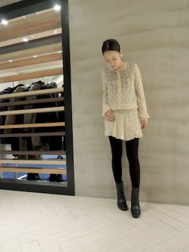 「ISABEL MARANT（イザベルマラン）のアイテム（ワンピース/ドレス）」を使った、FLONTVIOROスタッフさん（レディース・158cm）の秋コーディネート