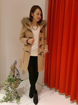 「FREE’S PHRASE（フリーズフレーズ）のアイテム（ダッフルコート）」を使った、FREE`SSHOP高崎店さん（レディース・156cm）の秋コーディネート