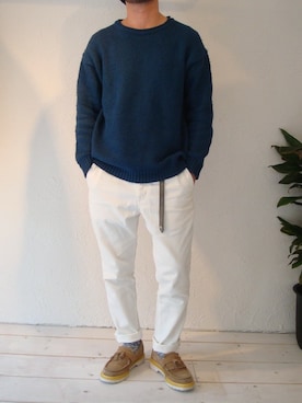 「THREE BLIND MICE（スリーブラインドマイス）のアイテム（デニムパンツ）」を使った、TERRoIRさん（メンズ・167cm）の春コーディネート