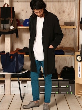 「THREE BLIND MICE（スリーブラインドマイス）のアイテム（その他アウター）」を使った、TERRoIRさん（メンズ・167cm）の春コーディネート