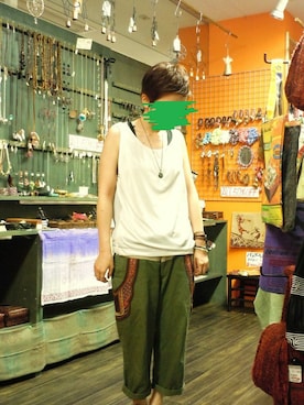 「モンチッチ」｜みうらさん（レディース・155cm）の夏コーディネート