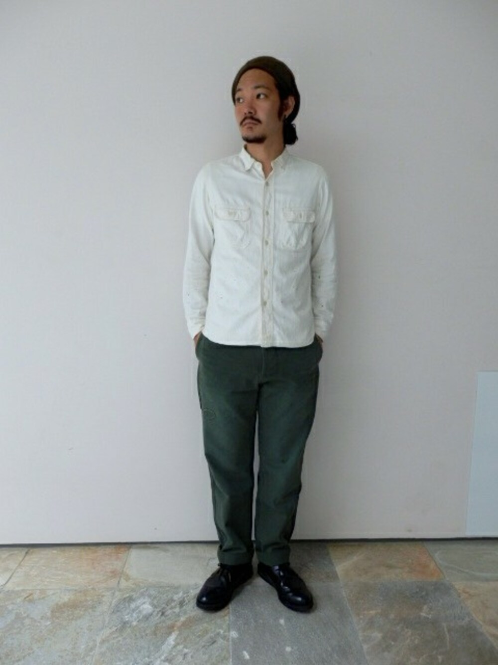 「SUNNY  SPORTSのUTYRITY PANTS（その他パンツ、グリーン系）」を使った、Li【リチウム】さん（メンズ・173cm）の秋コーディネートの1枚目の写真