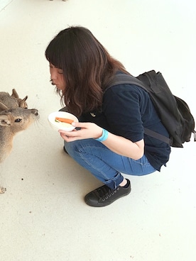 「PORTER（ポーター）のPORTER BRIDGE DAY PACK <B印 YOSHIDA SELECT>（バックパック/リュック）」を使った、さくらこさん（レディース・164cm）の秋コーディネート