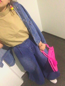 「LA BELLE ETUDE（ラベルエチュード）のアイテム（デニムパンツ）」を使った、kie99さん（レディース・155cm）の春コーディネート