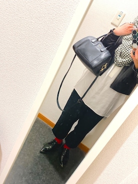 「STUDIOUS（ステュディオス）のアイテム（ライダースジャケット）」を使った、kie99さん（レディース・155cm）の冬コーディネート