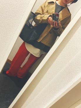 「antic rag（アンティックラグ）のアイテム」を使った、kie99さん（レディース・155cm）の冬コーディネート