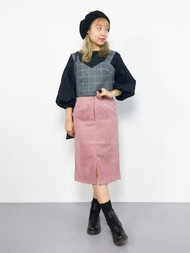 「SET（セット）のアイテム（トップス）」を使った、E R Uさん（レディース・157cm）の秋コーディネート