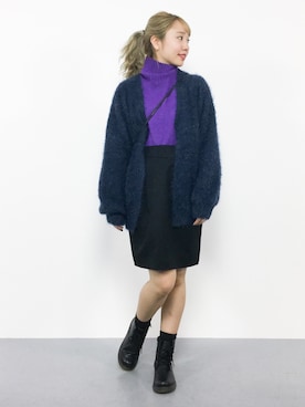 「ADAM ET ROPE'（アダムエロペ）のウールクロップドタートルニットプルオーバー（ニット/セーター）」を使った、エル 🍒さん（レディース・157cm）の秋コーディネート