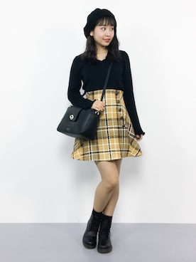 エル 🍒さん（レディース・157cm）の秋コーディネート