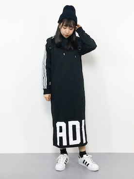 Adidas アディダス の オリジナルス ドレス Oversized Hoodie Dress ワンピース Wear