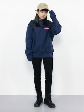 「YANUK（ヤヌーク）の■YANUK   ブラック アンクル スキニー パンツ　PATRICIA (パトリシア) /57171051（デニムパンツ）」を使った、E R Uさん（レディース・157cm）の秋コーディネート